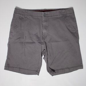 Denali Gray Elastic Waist Shorts 9" Inseam Stretch Hiking Camp Men Size 36 (C1)